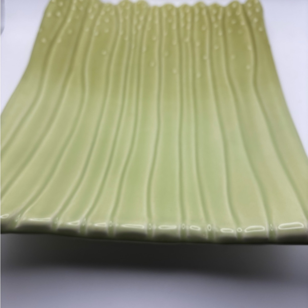 Green Asparagus Ceramic Platter/Plate